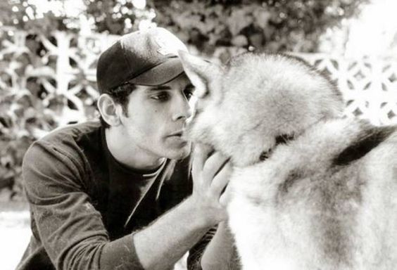 Ben stiller with his lovely husky