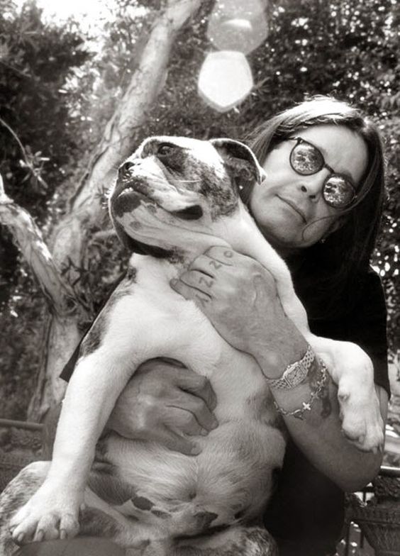 Ozzy Osbourne and his lovely english bulldog Lola